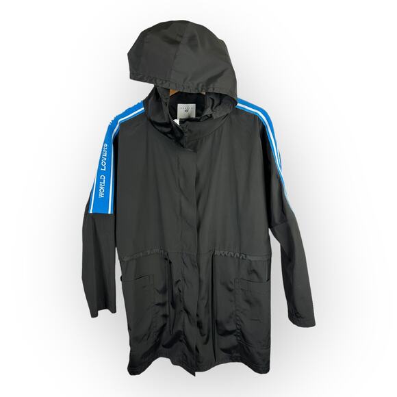 Sandro Paris Size 36 Small World Lovers Black Shell Mario Jacket Black - Picture 2 of 12